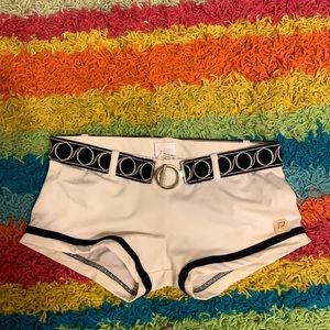Pistol Pete white swim bottoms small with belt